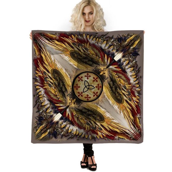 Phoenix Square Silk Modal Oversized Scarf - Picture 2 of 6